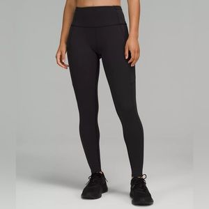 Lululemon Fast and Free Brushed Fabric High-Rise Tight 28" - Size 4, Black, NWT